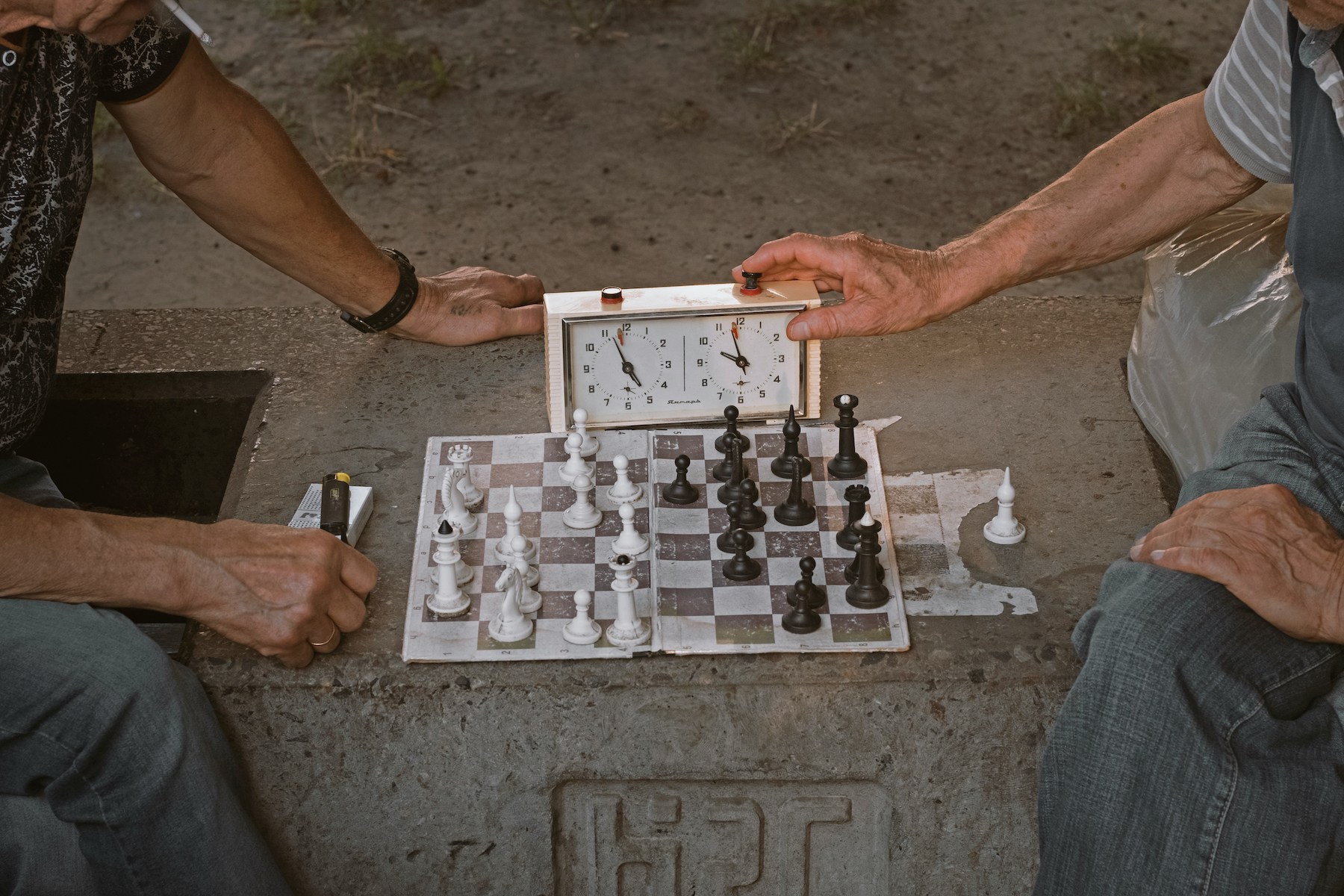 chess board outside